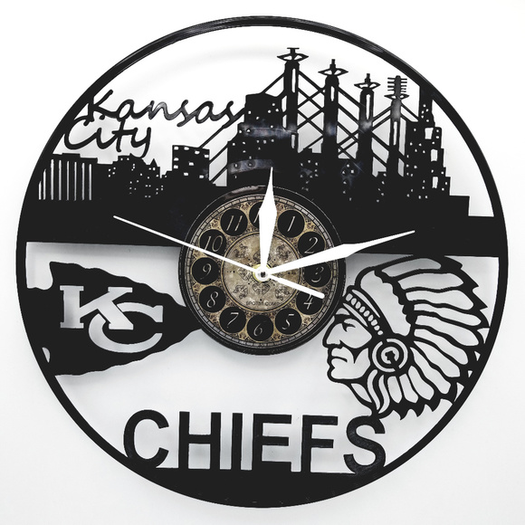 SPOT51.COM Other - KANSAS CHIEFS vinyl record clock